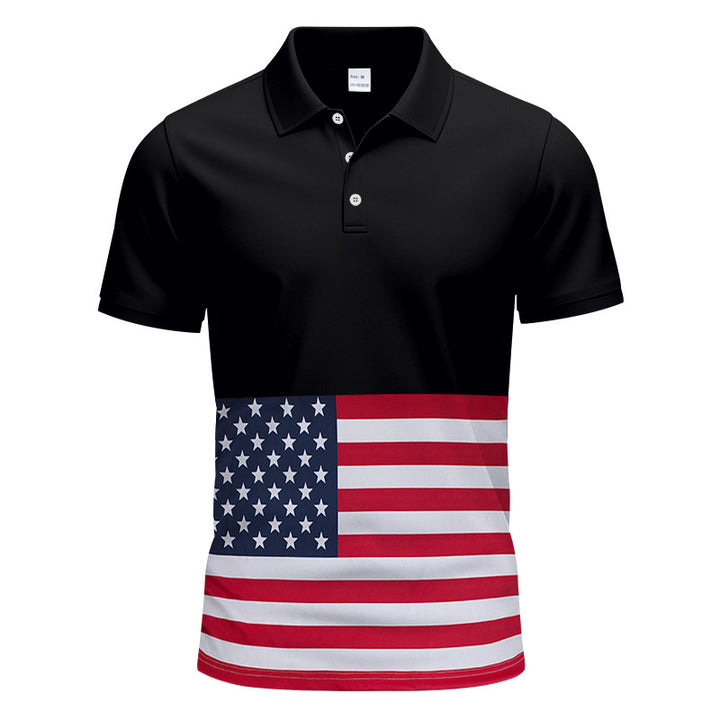 Herren Poloshirt mit einzigartigem Flaggenmotiv und moderner Passform Echoarchiv
