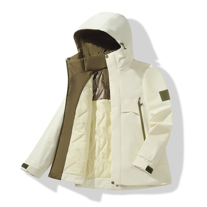 Unisex Isolierte Softshell-Parka mit abnehmbarer Kapuze und Thermofutter Echoarchiv