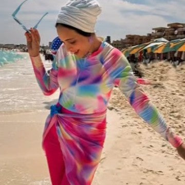 Damen Modischer Beachwear-Anzug mit Wickeldesign Echo Archiv