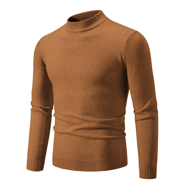 Herren Feinstrickpullover mit hohem Kragen und elastischen Bündchen Echoarchiv
