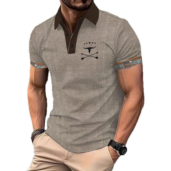 Herren Poloshirt mit einzigartigem Design und kontrastierenden Details Echoarchiv