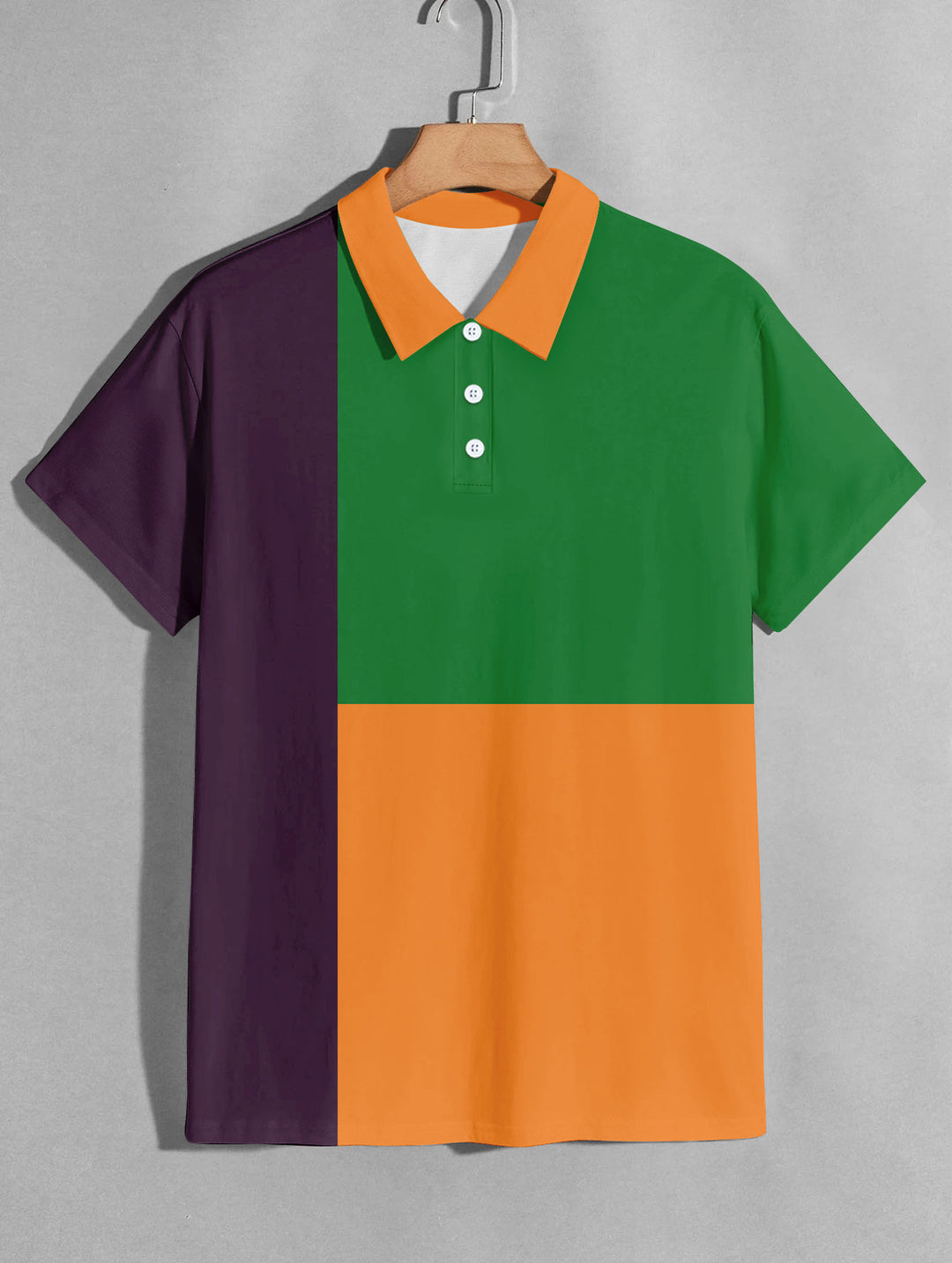 Herren Polohemd mit Farbblockdesign und modernem Kragen Echoarchiv