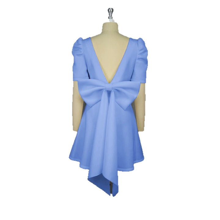 Damen Kleid mit voluminösen Puffärmeln und dekorativem Schleifendesign Echo Archiv