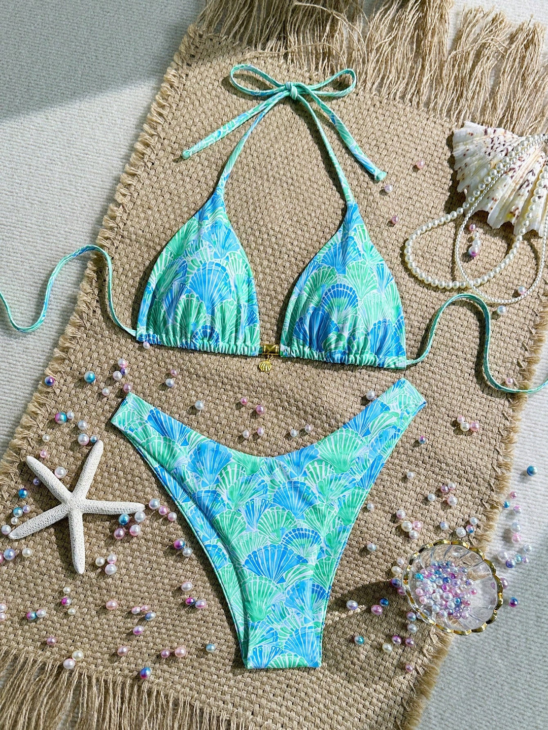 Damen Triangel-Bikini mit floralen Mustern Echo Archiv