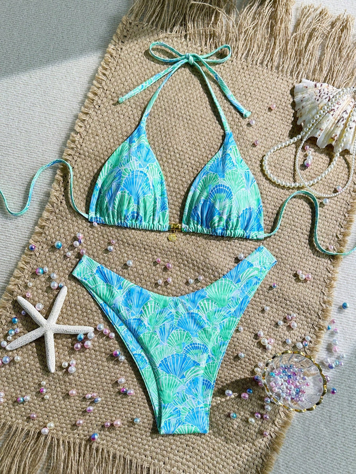 Damen Triangel-Bikini mit floralen Mustern Echo Archiv