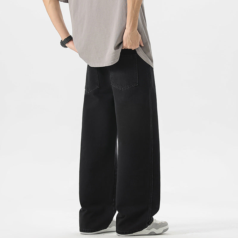 Herren Oversize Denim-Baggyhose mit Kordelzug und stonewashed Baumwollmix Echo Archiv