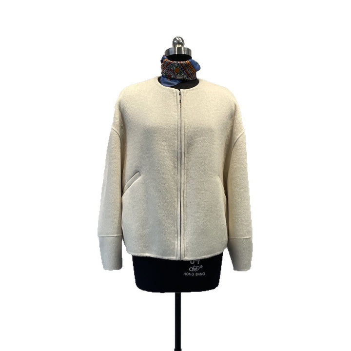 Damen Elegante Übergroße Wollmischung Jacke – Célinea