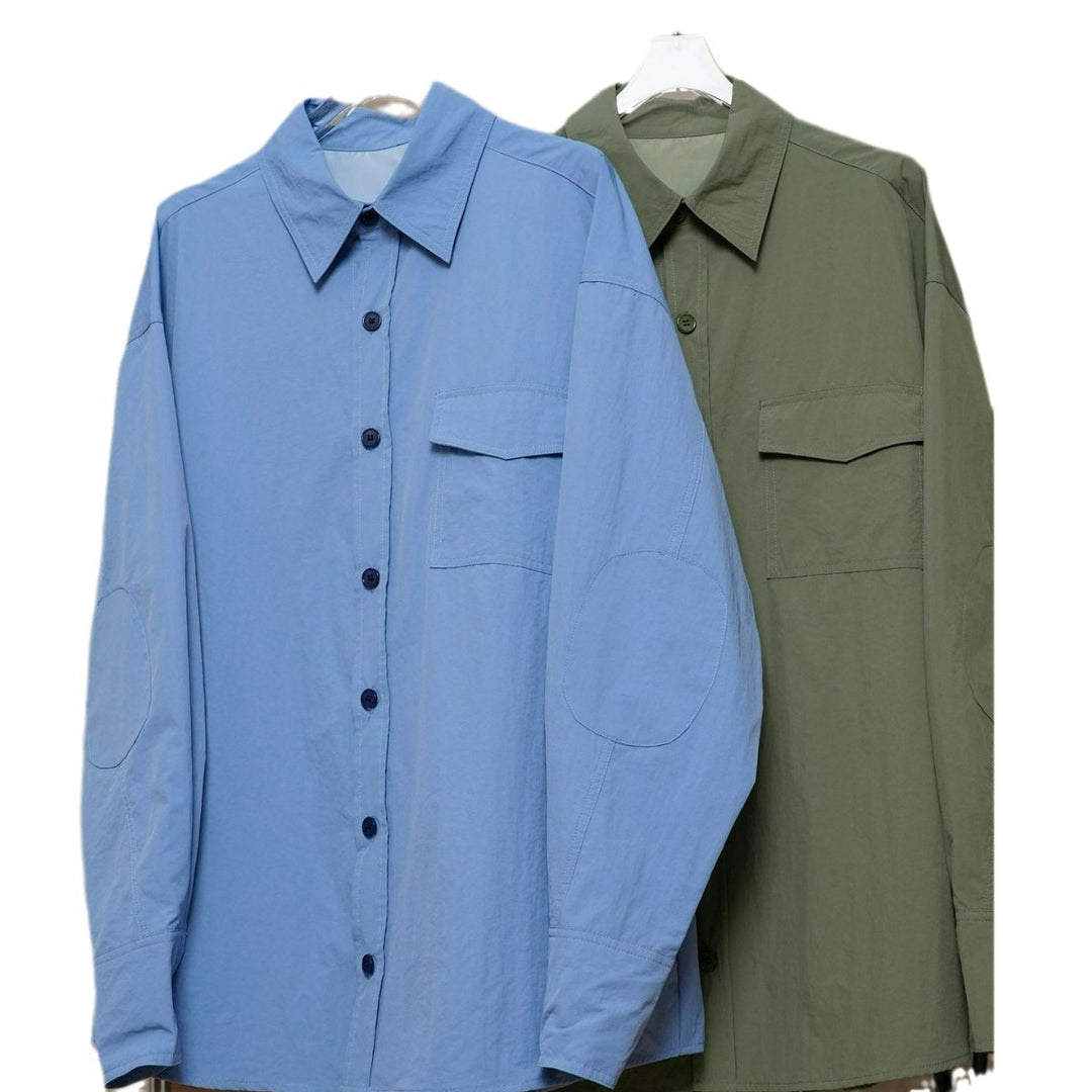 Damen Boxy-Field-Hemd aus leichtem Baumwoll-Twill mit Brustklappe und überschnittener Schulter Echoarchiv