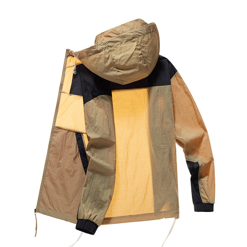 Herren winddichte Funktionsjacke mit verstellbarem Kapuzenkragen Echoarchiv