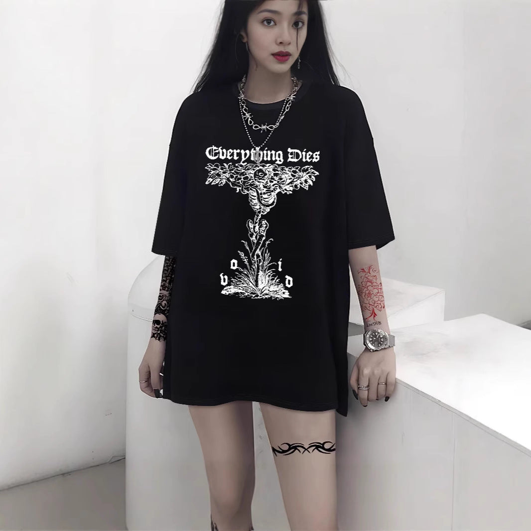 Damen Oversized T-Shirt mit dekorativem Schleifenmotiv Echo Archiv
