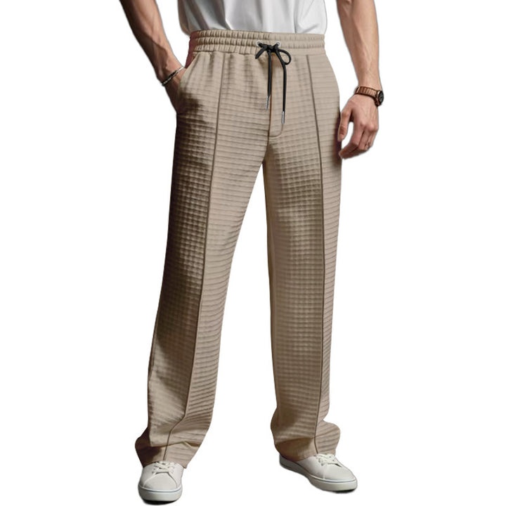 Herren lässige Freizeithose mit elastischem Bund und strukturiertem Design Echoarchiv
