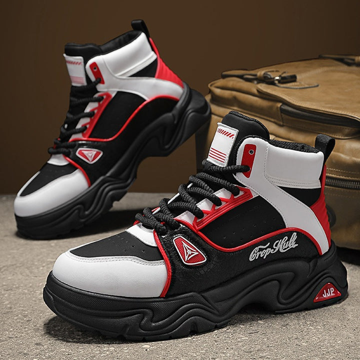 Herren High-Top City-Plateau-Sneaker mit skulpturierter Wellenlaufsohle, gepolstertem Knöchelkragen und griffiger Offroad-Traktion Echo Archiv