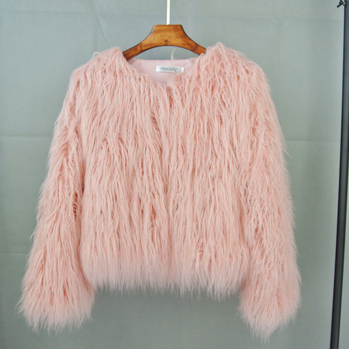 Damen statement Fleece-Jacke mit voluminösem Look Echoarchiv