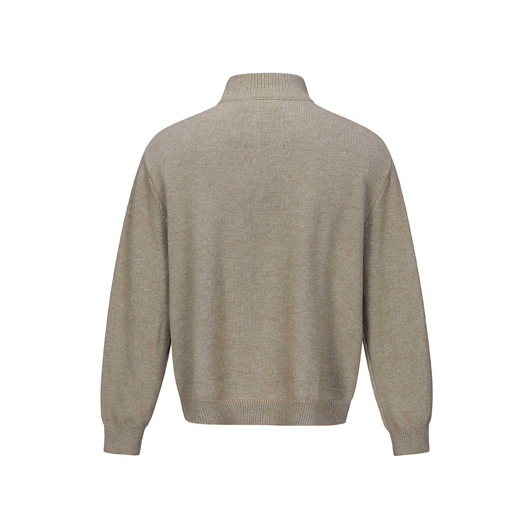 Herren Halbzip-Strickpullover mit Rippenkragen Echoarchiv