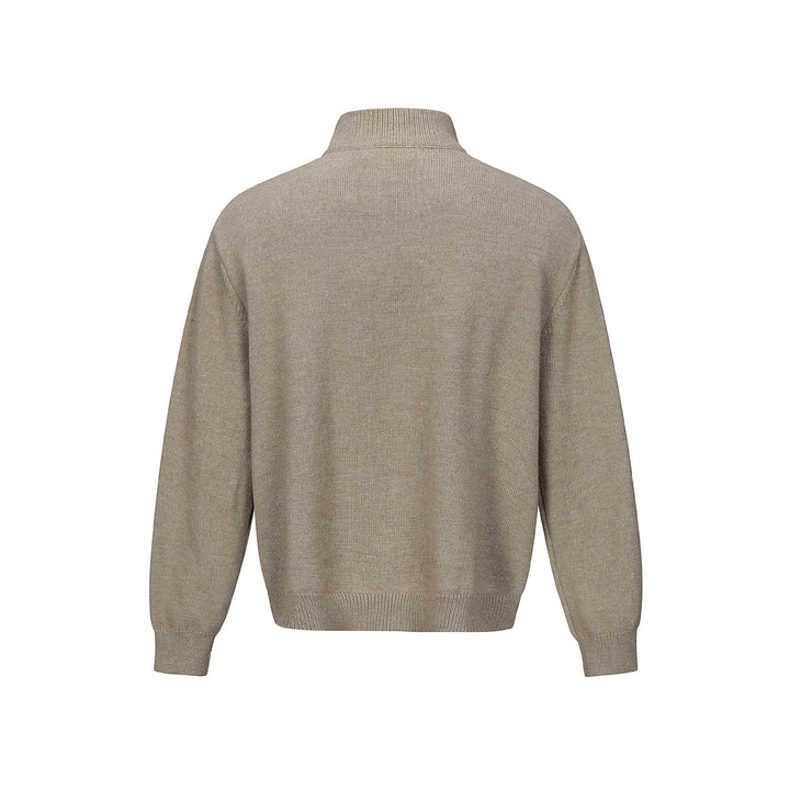 Herren Halbzip-Strickpullover mit Rippenkragen Echoarchiv