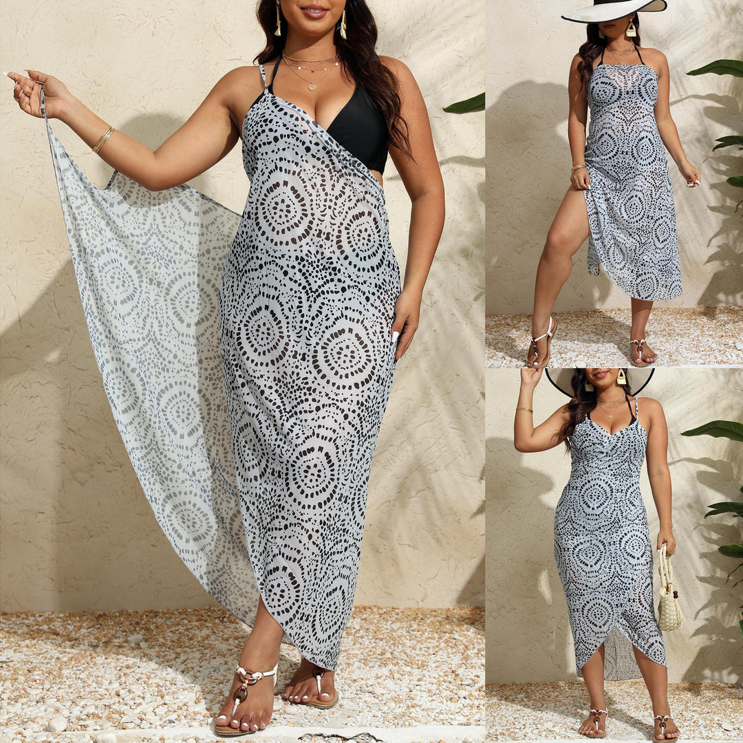 Damen Elegantes Sommerkleid mit zeitgenössischem Mustermix Echo Archiv