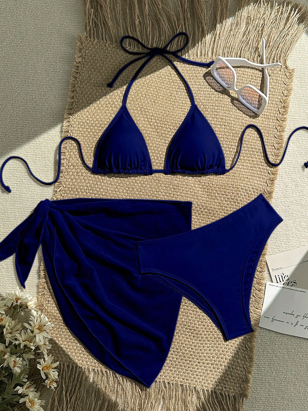 Damen Triangel-Bikini mit Wickeltuch und verstellbaren Trägern Echo Archiv