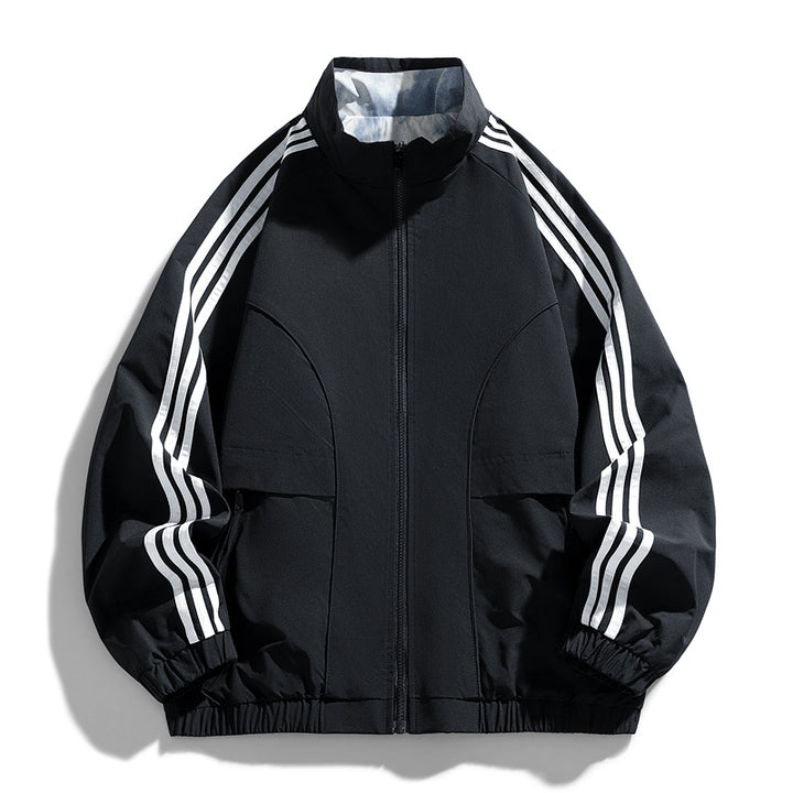 Herren Sportliche Übergangsjacke mit hohem Kragen und Reißverschlusstaschen Echo Archiv