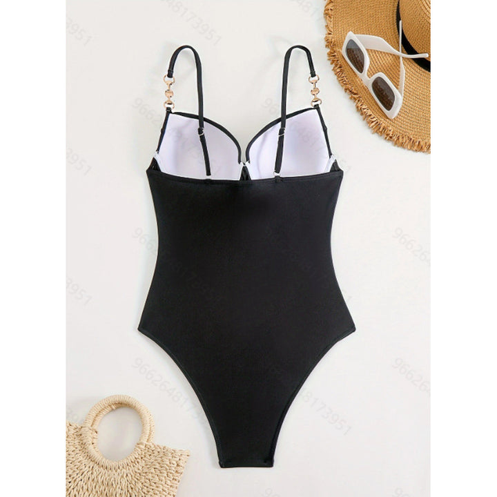 Damen Einteiler Badeanzug mit eleganten Trägern und Push-Up-Funktion Echo Archiv