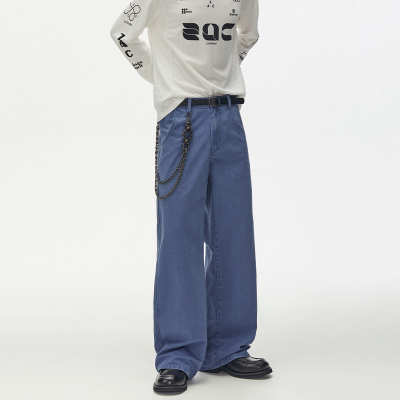 Herren Weite Utility-Denimhose mit Karabinerkette und Hammerschlaufe Echo Archiv