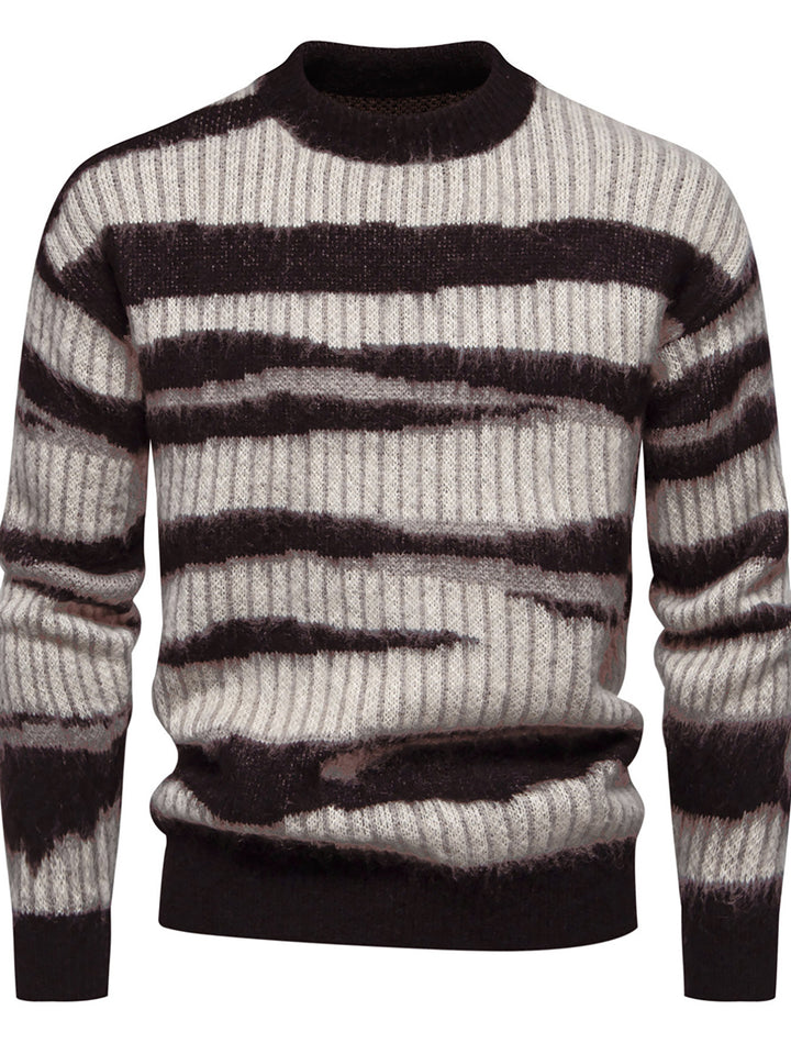 Herren modischer Strickpullover mit einzigartigem Streifenmuster Echoarchiv