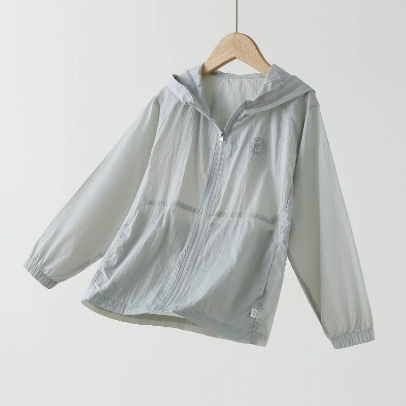 Unisex nan ultraleichte Kapuzen-Sommerjacke mit durchgehendem Reißverschluss und elastischen Bündchen  Echo Archiv