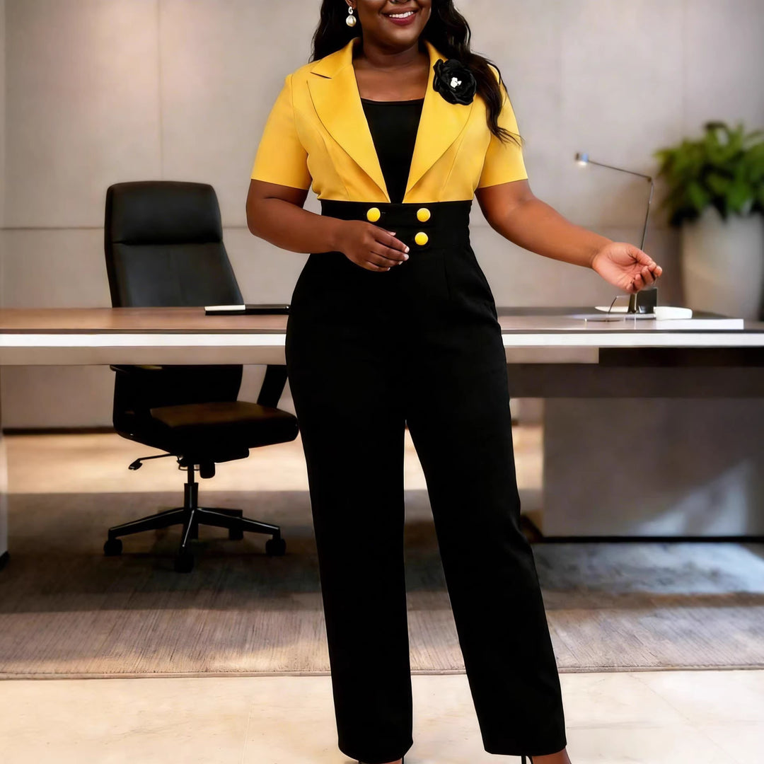 Damen eleganter Jumpsuit mit tailliertem Design und auffälligen Details Echo Archiv