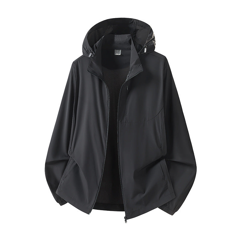 Damen Leichter Windbreaker mit Kapuze Echo Archiv