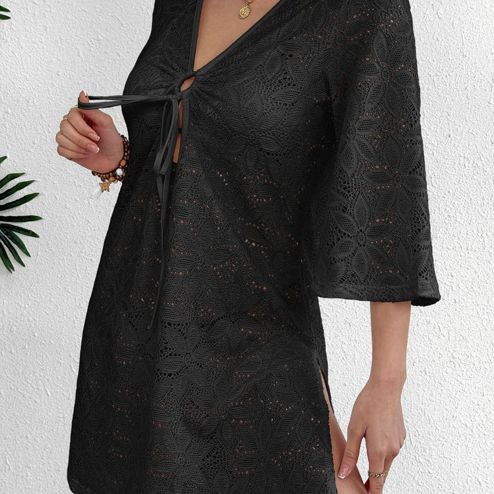 Damen Häkel-Strandkleid mit tiefem V-Ausschnitt Echo Archiv