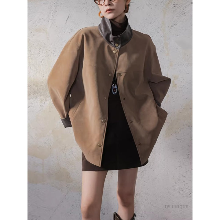 Damen Lederjacke mit modernem Schnitt Echoarchiv