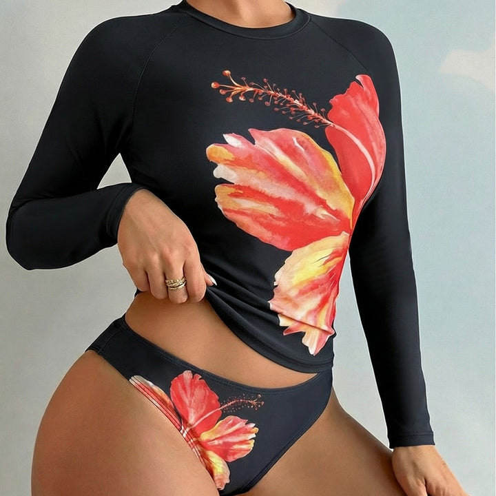 Damen UV-Schutzbadeanzug mit floralem Print Echo Archiv