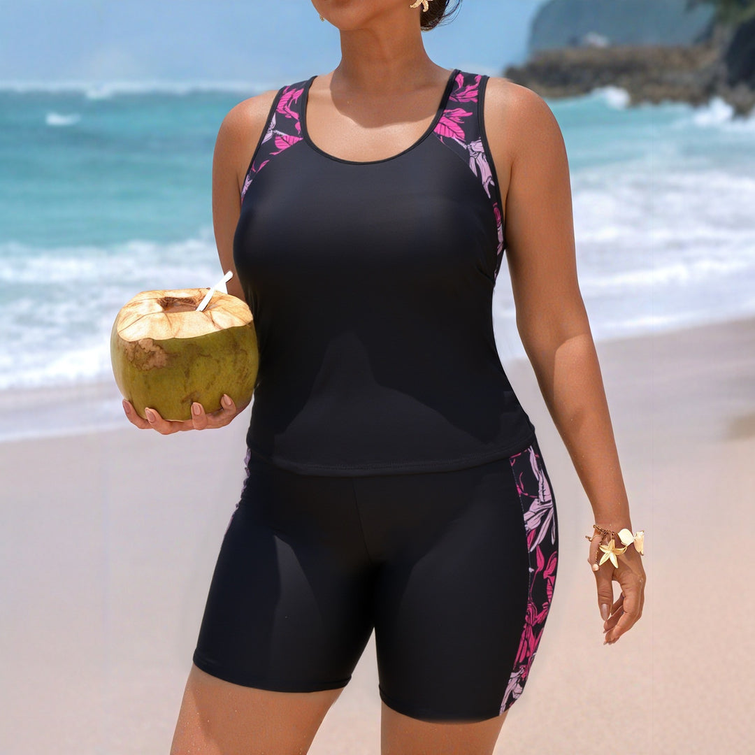 Damen Sportliches Badeoutfit mit Floralprint Echo Archiv