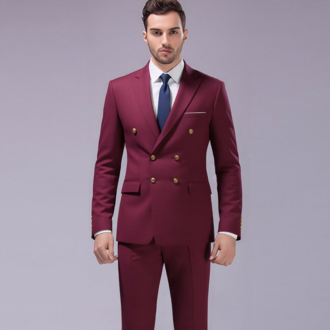 Herren nan doppelreihiges Abend-Sakko mit Zierknöpfen, schmaler Silhouette und eleganter Verarbeitung Echo Archiv