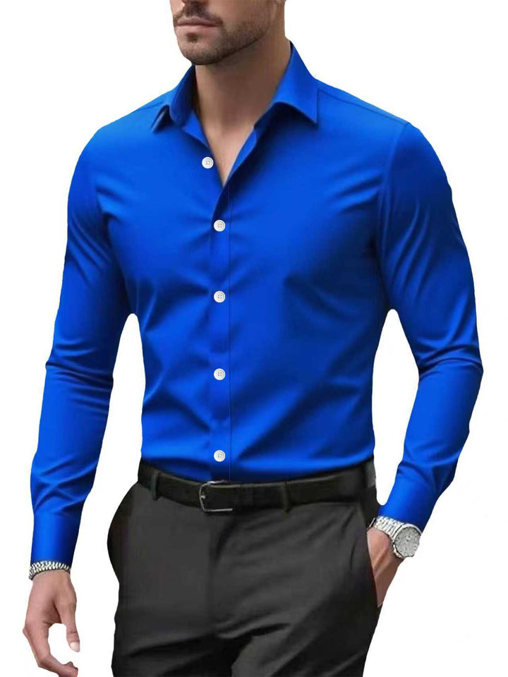Herren-Businesshemd mit langen Ärmeln, Slim-Fit, Echoarchiv
