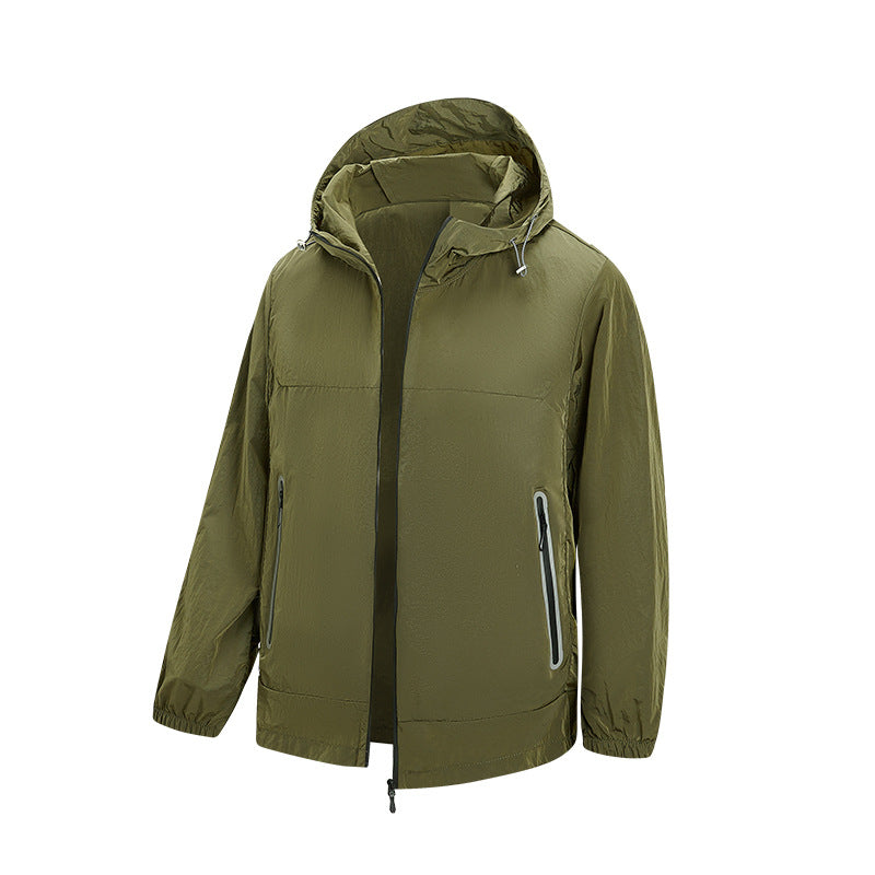 Herren Leichte Kapuzen-Windjacke mit wasserabweisender Membran und reflektierenden Reißverschlusstaschen Echo Archiv