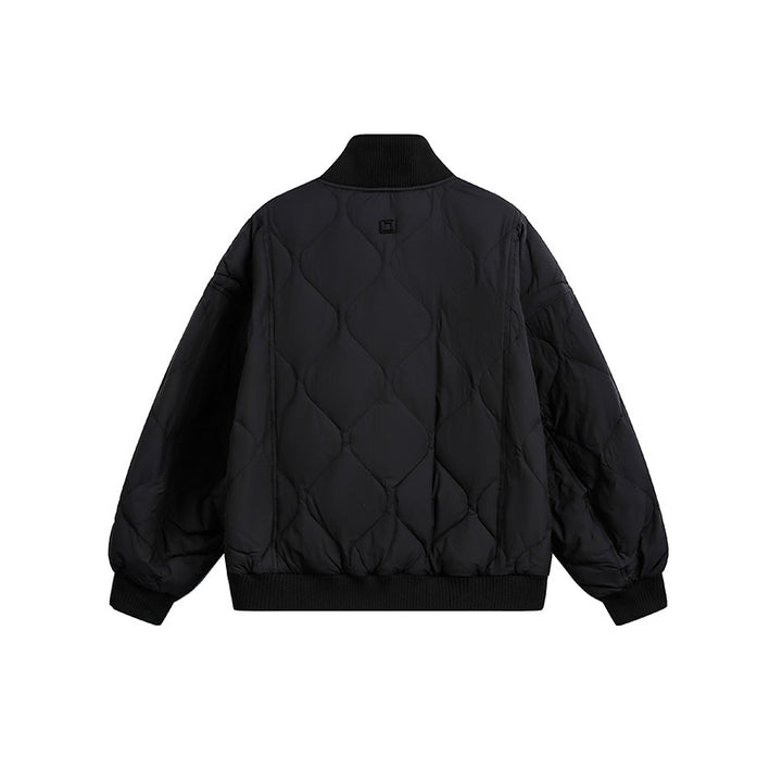 Damen Gesteppte Kurzblousonjacke mit Stehkragen und elastischem Saum Echoarchiv