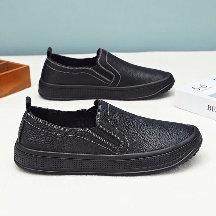 Herren Bequeme Slip-On Sneakers aus Leder Echoarchiv