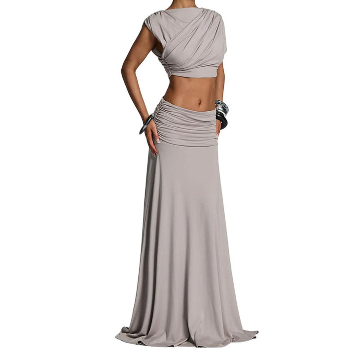 Damen elegantes Wickelkleid mit Rüschendetails Echo Archiv