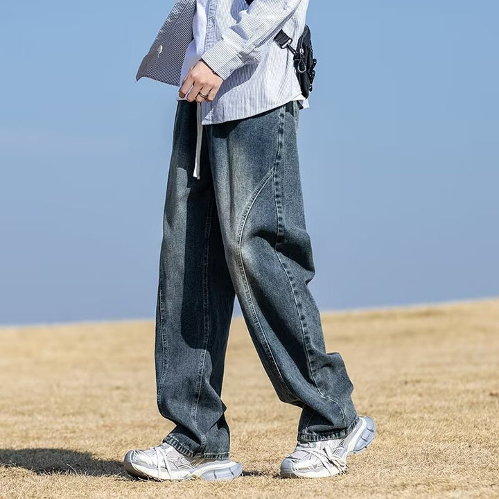 Herren Weitgeschnittene Denim-Hose Echoarchiv 1787982091
