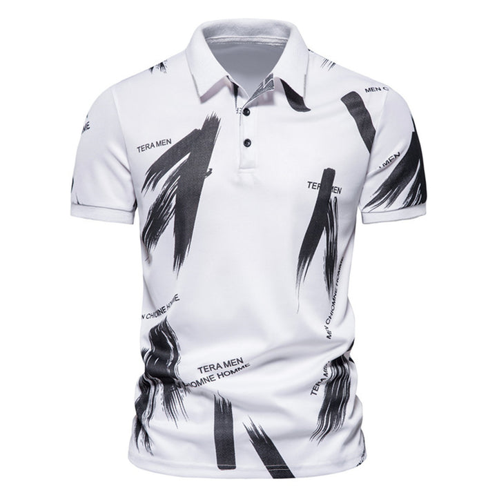 Herren modisches Poloshirt mit grafischen Akzenten und atmungsaktiven Eigenschaften Echoarchiv