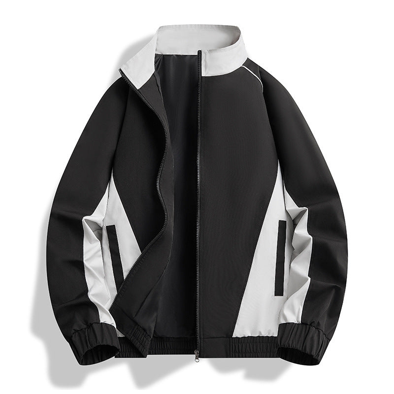 Herren Leichte Athletic-Softshell-Trainingsjacke mit Kontrastpaneelen, Stehkragen & elastischem Saum Echo Archiv