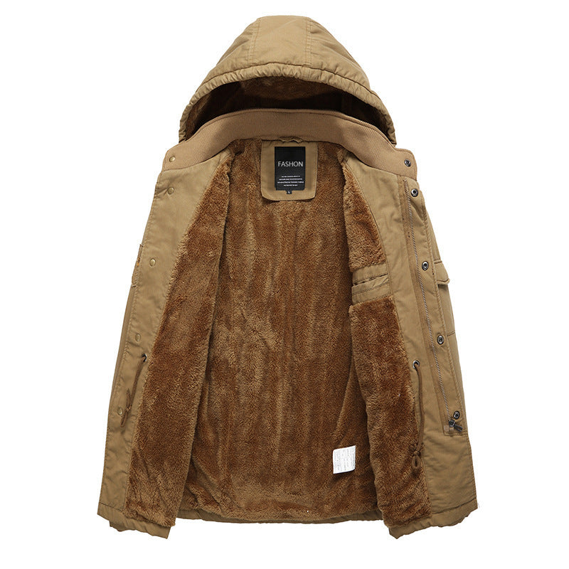 Herren Utility-Parka mit wärmender Teddyfleece-Innenlage, Kapuze und Multifunktions-Taschen Echo Archiv