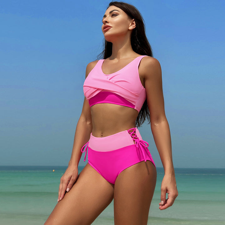 Damen Hochgeschnittener Bikini mit verstellbaren Trägern Echo Archiv