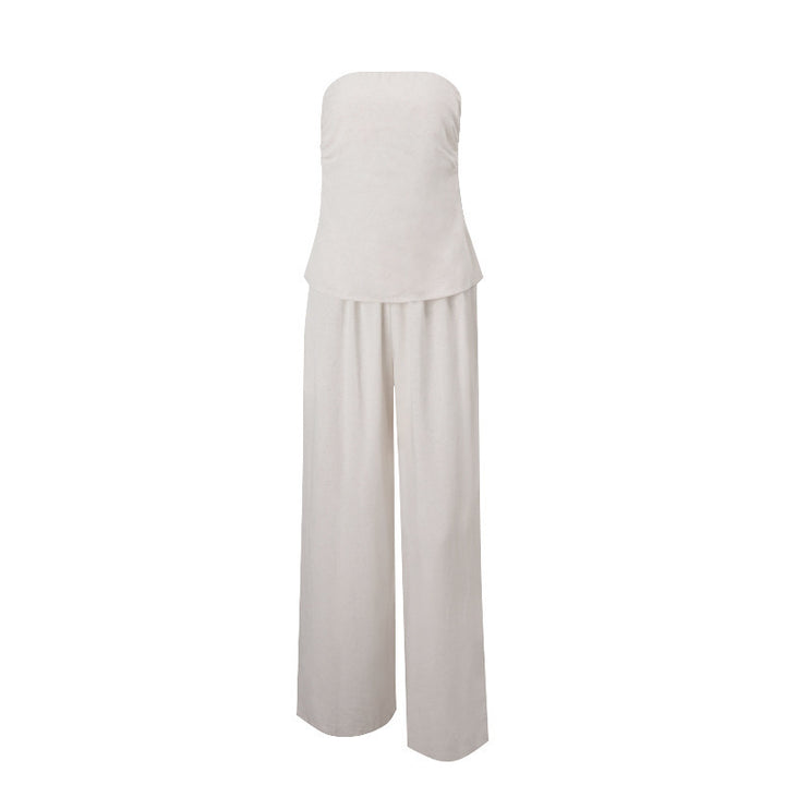 Damen Elegantes Zweiteiliges Set aus Leinen Echo Archiv