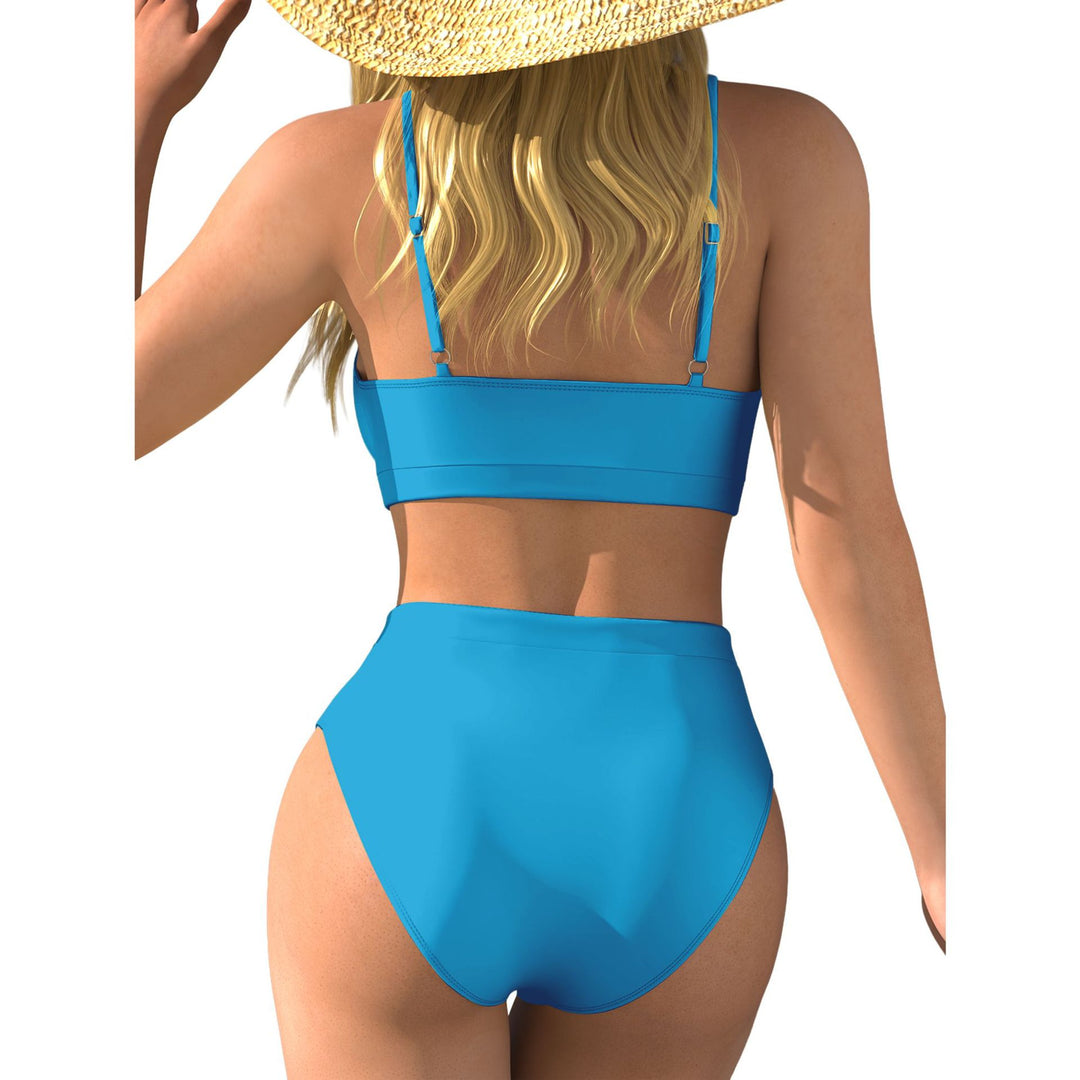 Damen Hochtaillierter Bikini mit Crop-Top Echo Archiv