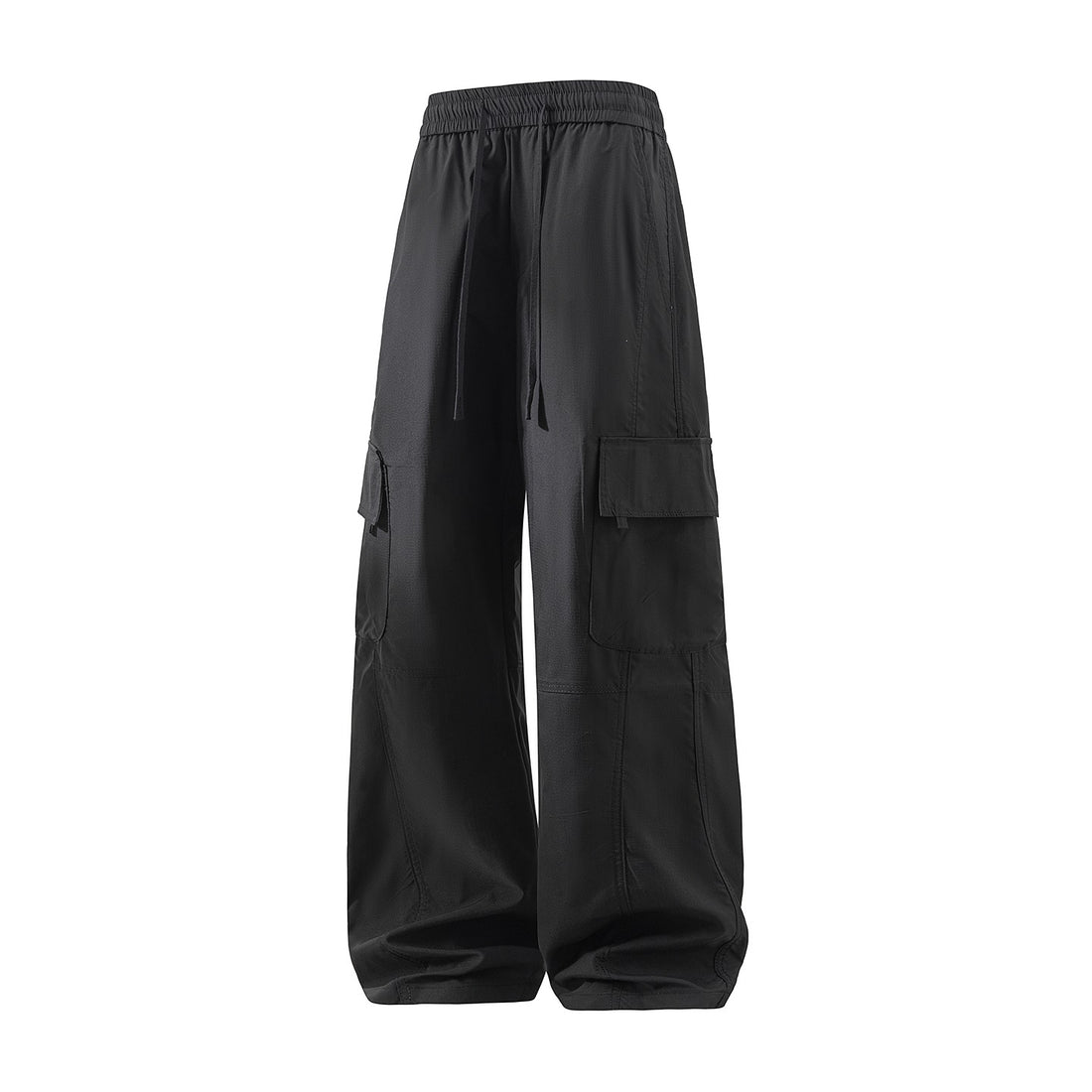 Herren Weite Cargo-Hose mit Tunnelzugbund, Utility‑Klappentaschen & entspannter Baggy‑Silhouette Echoarchiv