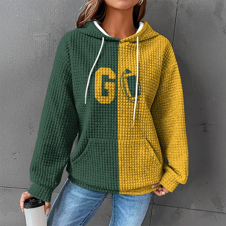 Damen Gemütlicher Kapuzenpullover mit Herzmotiv Echoarchiv