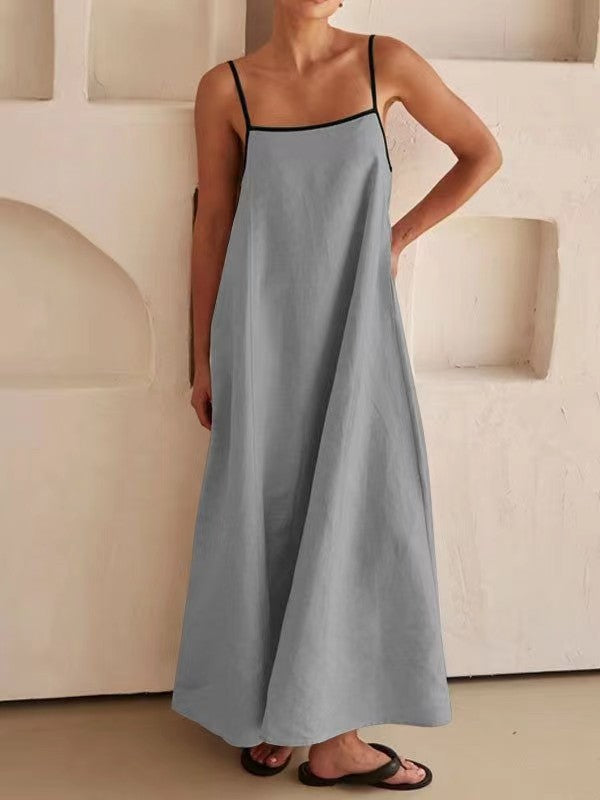 Damen luftiges Maxikleid mit feinen Trägern und elegantem Schnitt Echo Archiv