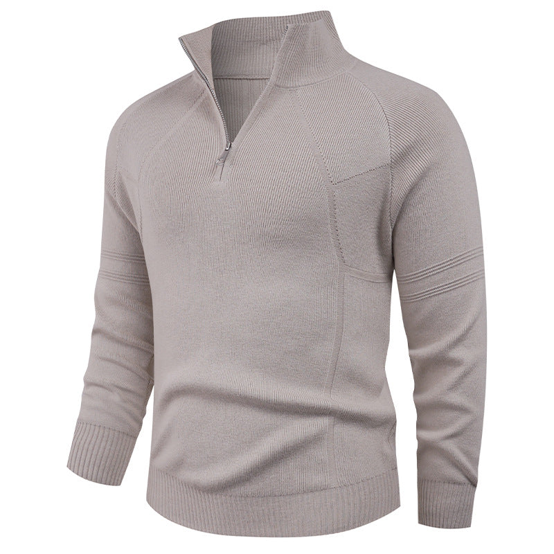 Herren Strickpullover mit modernem Reißverschluss und eleganter Struktur Echoarchiv