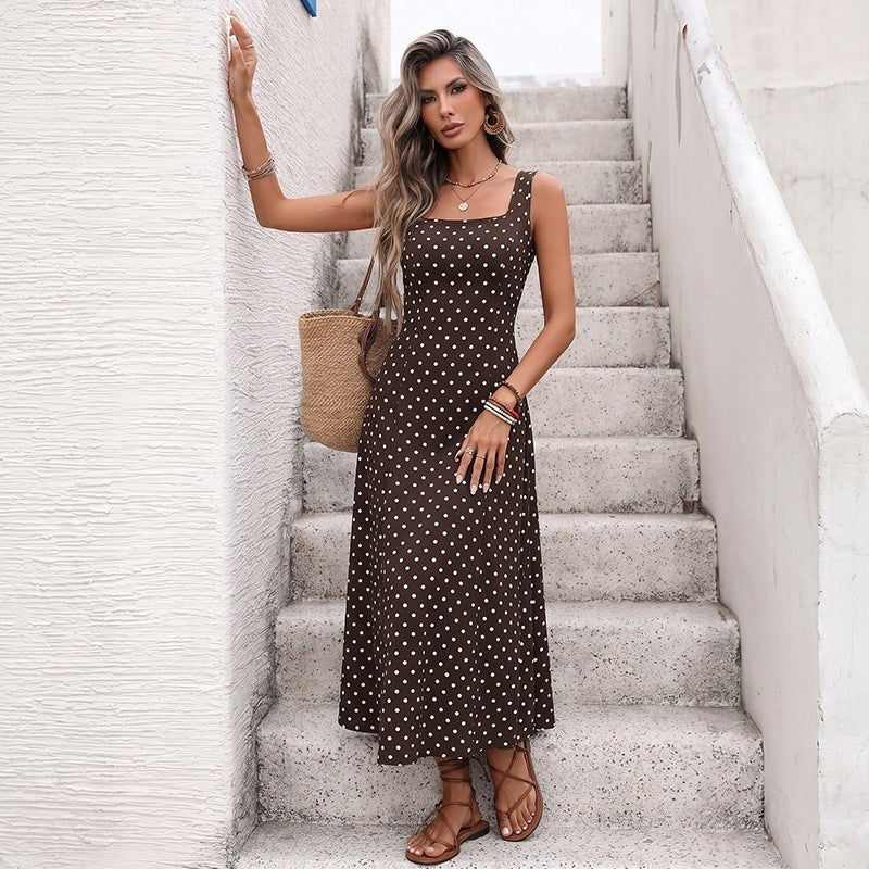 Damen Trendiges Maxikleid mit Punkten Echo Archiv